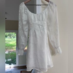 Elegant White Floral Dress